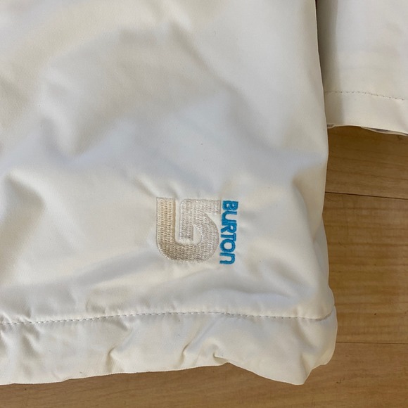 Burton Dryride Ski Snowboard Gorpcore Jacket L Wht Purple Blue Waterproof Hood - Picture 7 of 11